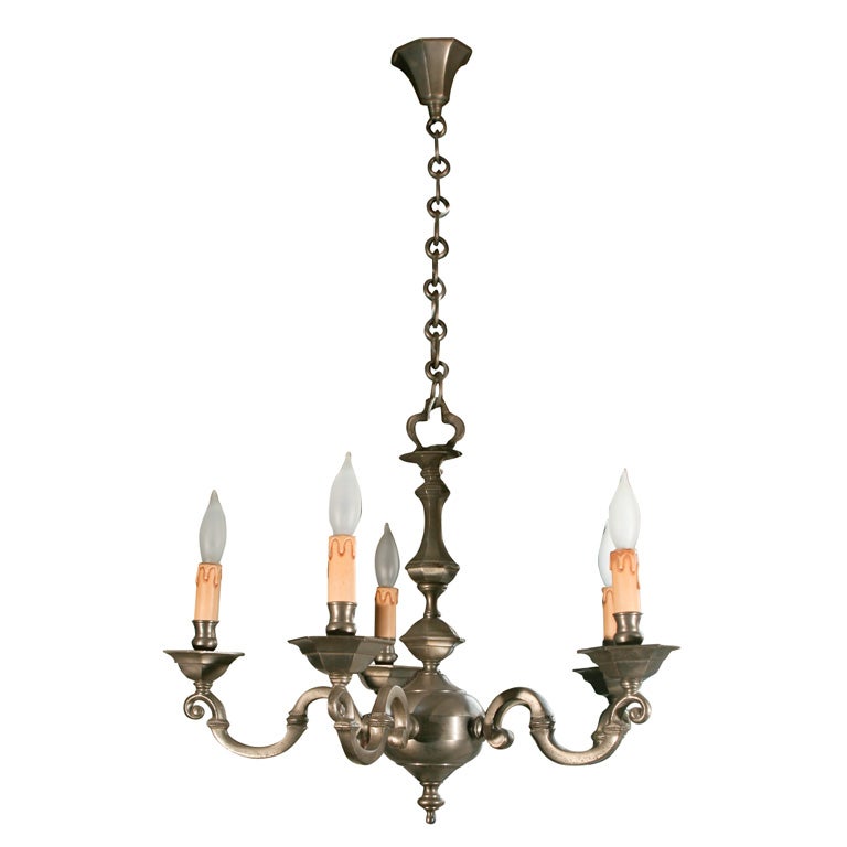 Vintage Pewter Chandelier at 1stDibs antique pewter chandelier, pewter chandeliers, antique