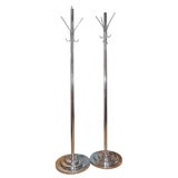 Single Art Deco Chrome Coat Rack