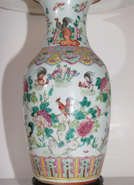 Porcelain A FAMILLE ROSE PORCELAIN LAMP. CHINESE, C. 1925