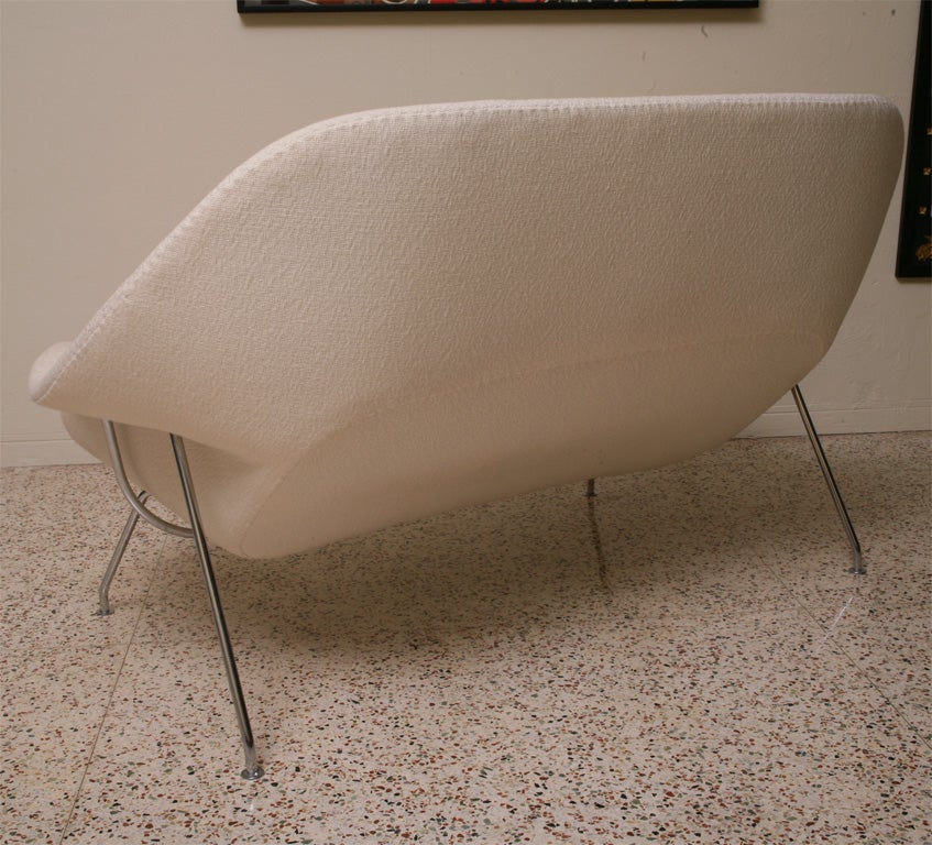 Rare Eero Saarinen Womb Settee Sofa for Knoll 2