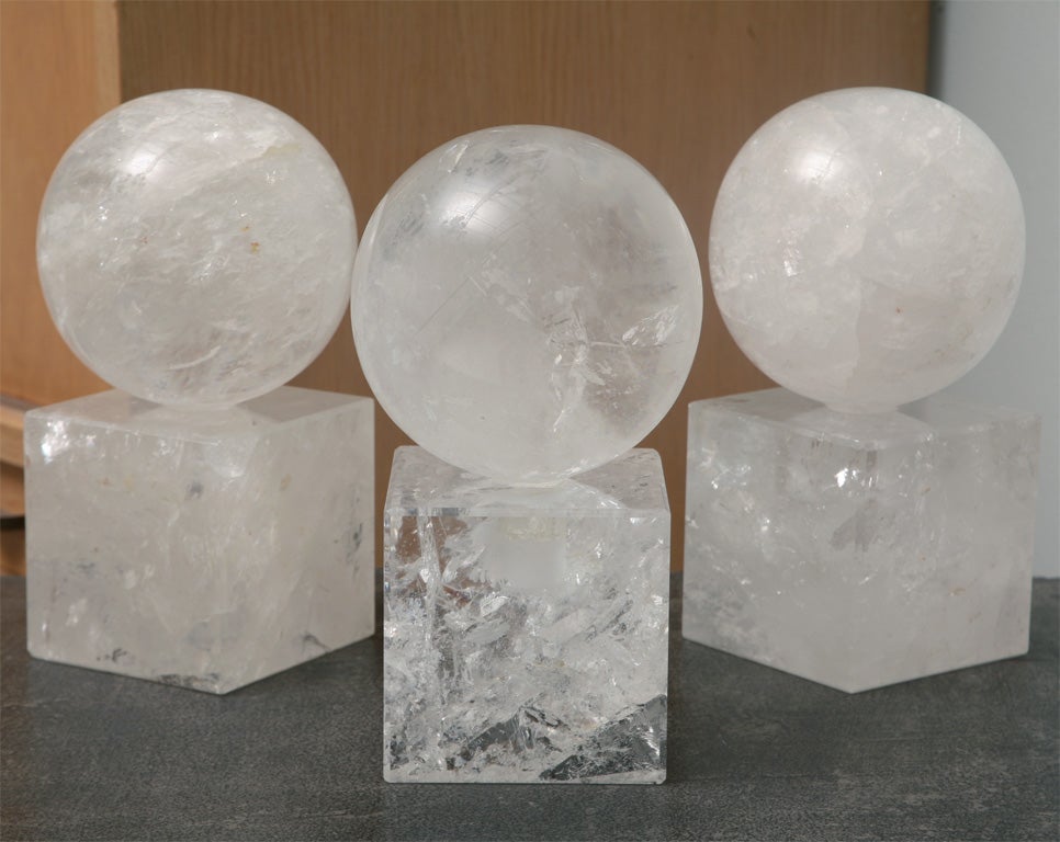 Brazilian A Rock Crystal Orb on Stand  -  (3 available)