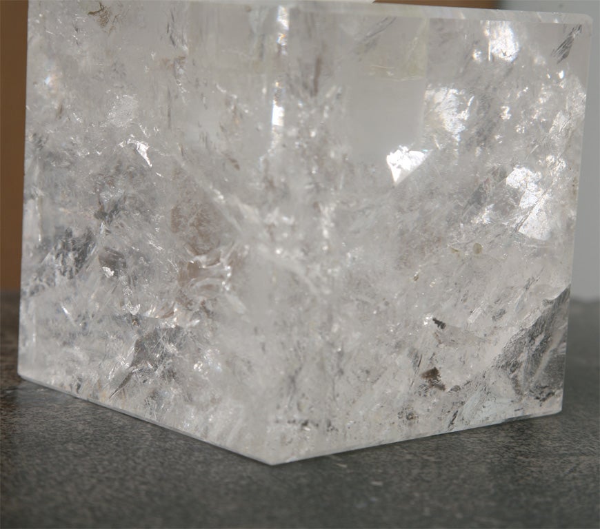 Contemporary A Rock Crystal Orb on Stand  -  (3 available)