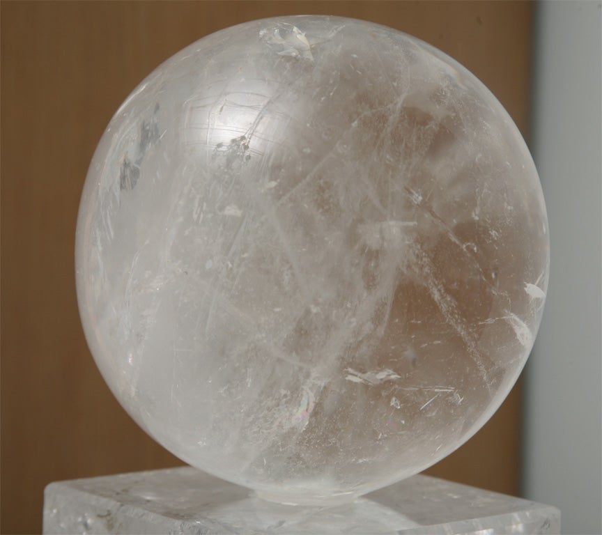 A Rock Crystal Orb on Stand  -  (3 available) 1