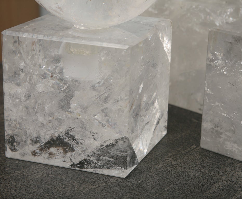 A Rock Crystal Orb on Stand  -  (3 available) 3