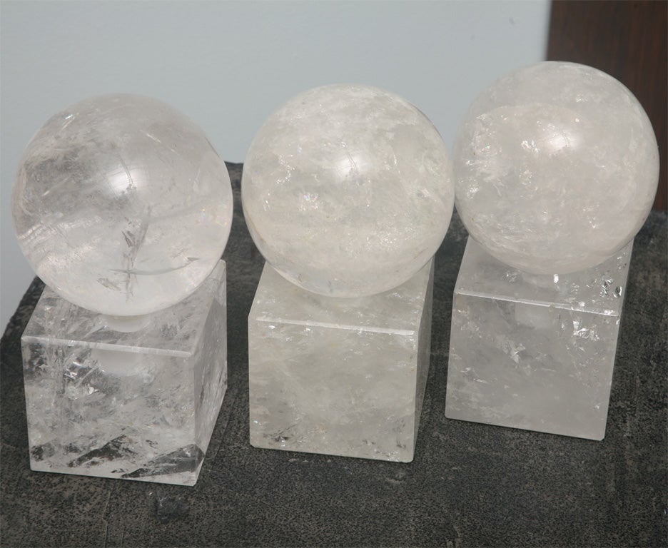 A Rock Crystal Orb on Stand  -  (3 available) 4