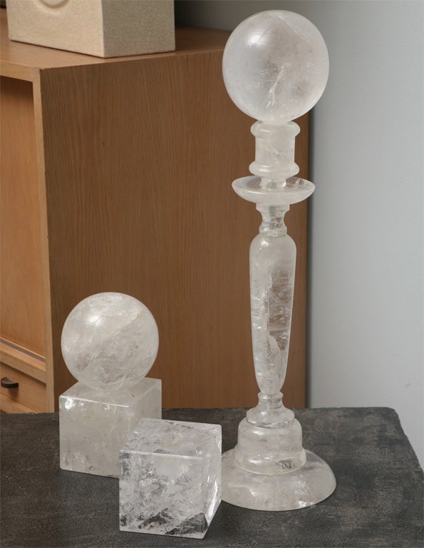 A Rock Crystal Orb on Stand  -  (3 available) 5