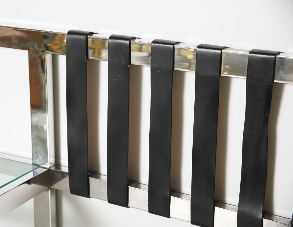 Late 20th Century Milo Baughman King Headboard with Attached Tables