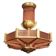 French Art Deco Chandelier by Petitot 9