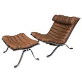 Arne Norell Lounger and  Ottoman