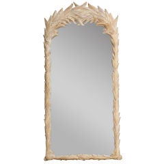 Vintage Tall 70's Palm Frond Mirror