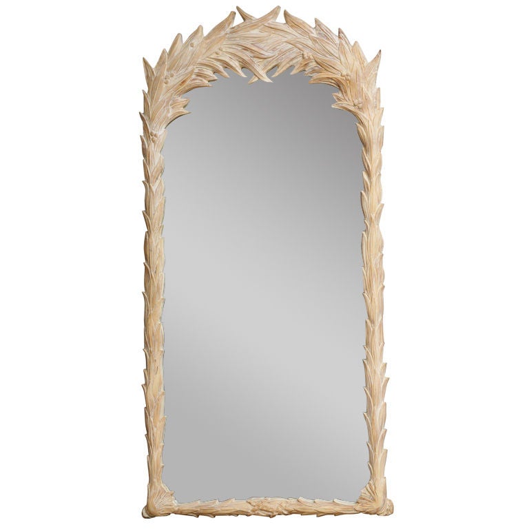 Tall 70's Palm Frond Mirror