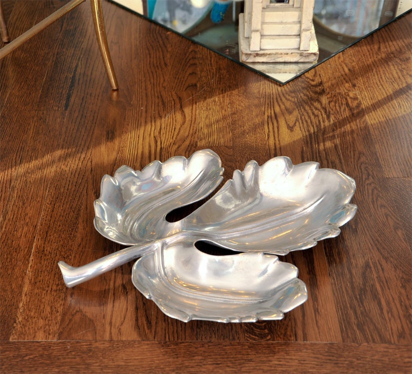 Pewter Leaf Dish by Bruce Fox