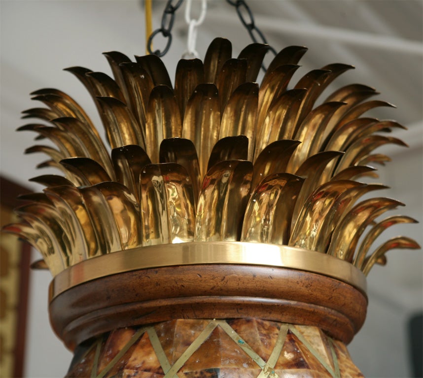 American Large Maitland Smith Pineapple Chandelier