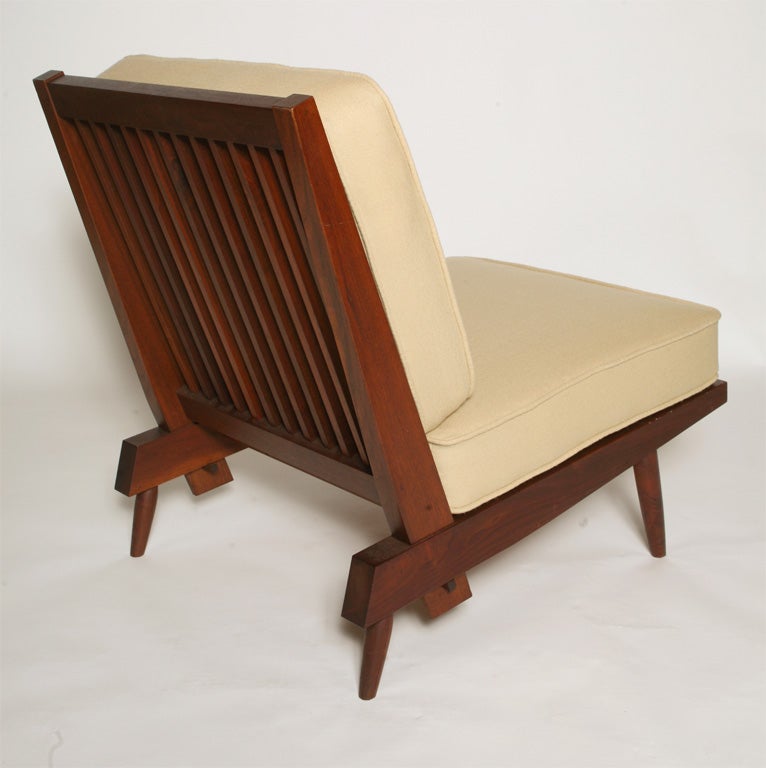 20th Century Pair of Slat back Lounge by George Nakashima