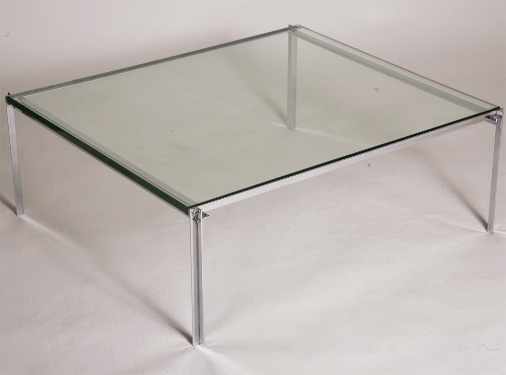 Estelle & Irwin Laverne Coffee table made out of<br />
steel and glass
