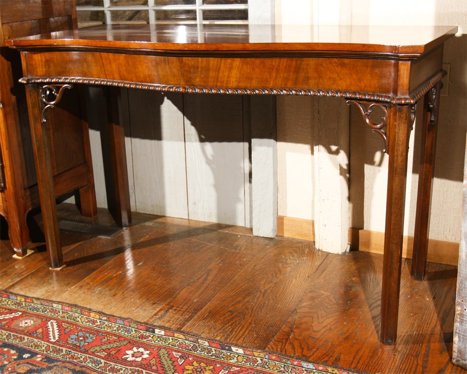 19th Century English, Georgian Style Serpentine Front  Server