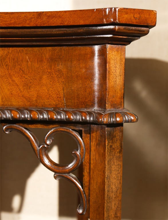 Mahogany English, Georgian Style Serpentine Front  Server