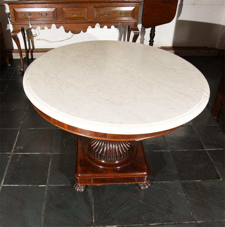 Dutch MarbleTop Center Hall Table at 1stDibs centre table with marble top, center hall tables