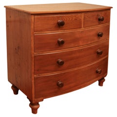 Bow front English chest of drawers