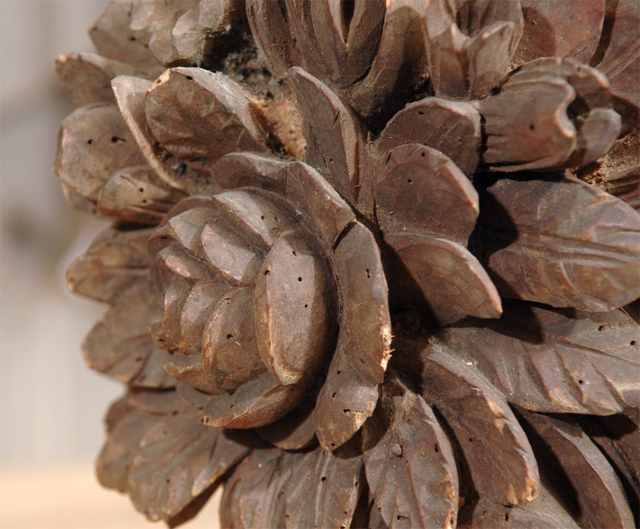 Wood French Carved Bouquet For Sale