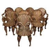 Rare Set of Eight Italian Grotto Chairs by David Barret