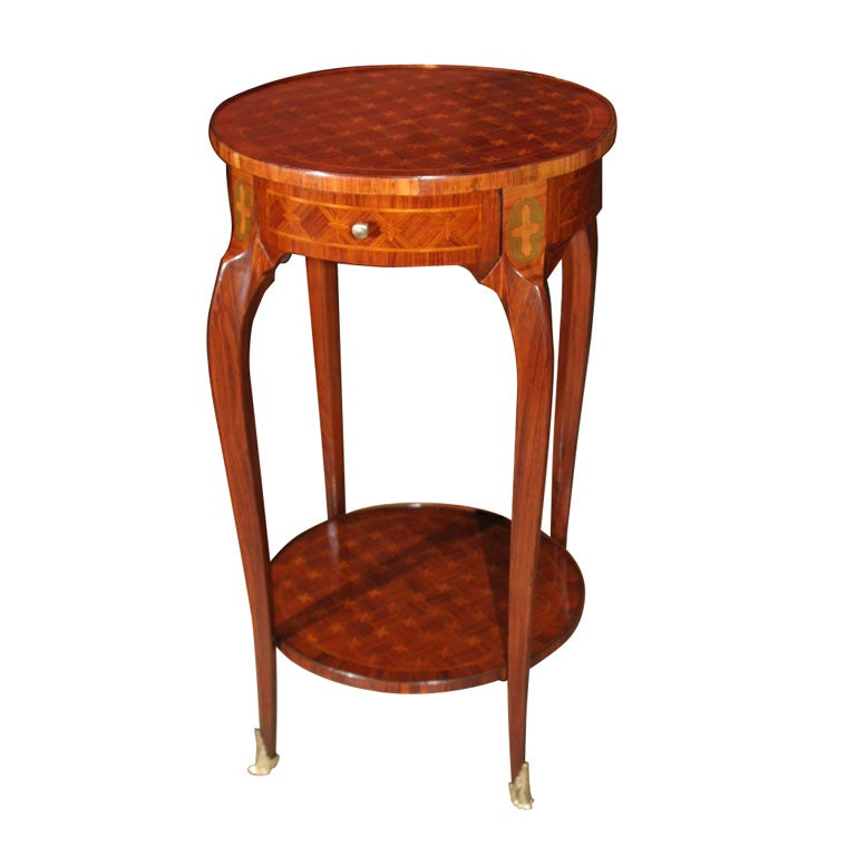 Louis XV Parquetry One Drawer Stand