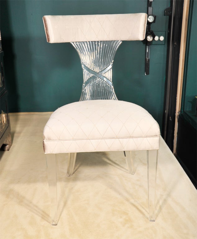 Mid-20th Century Lucite Vanity Stool by Grosfeld House, American 1930s