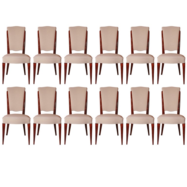Set of 12 Art Deco Dining Chairs