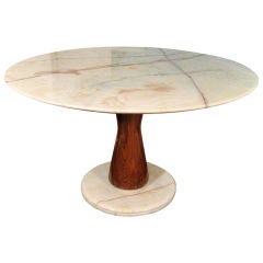 Circular Pedestal Table by Osvaldo Borsani
