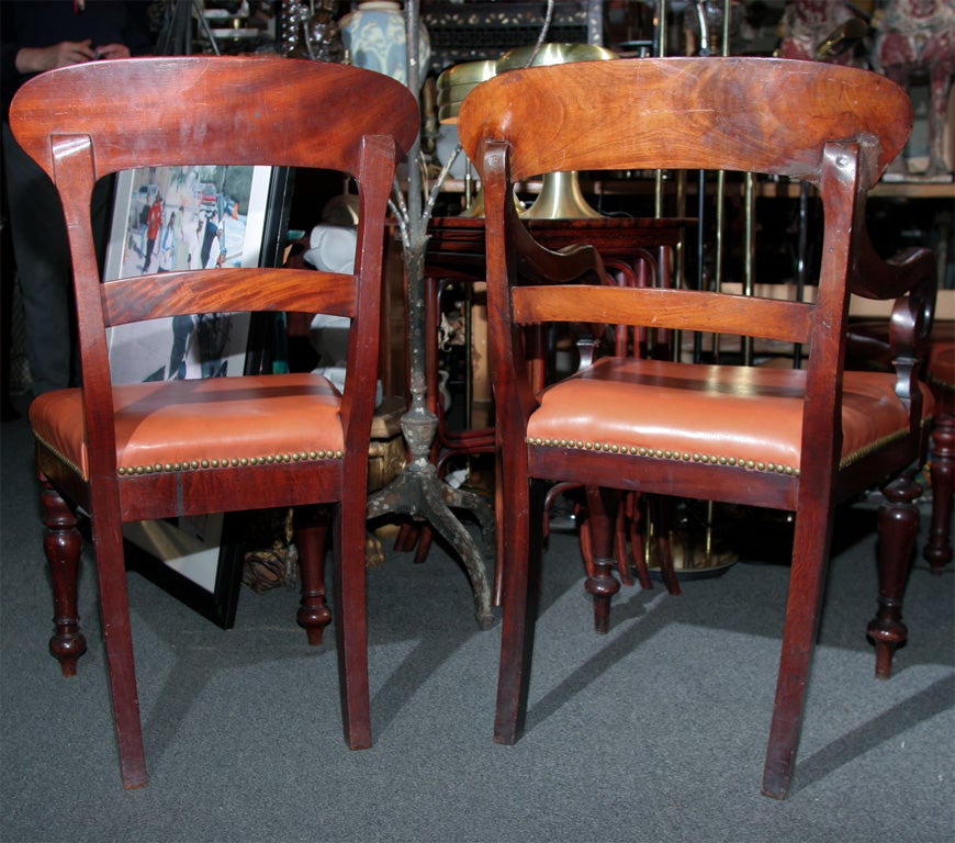 Set of Four 19thc Mahogany Regency Chairs 2