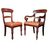 Set of Four 19thc Mahogany Regency Chairs