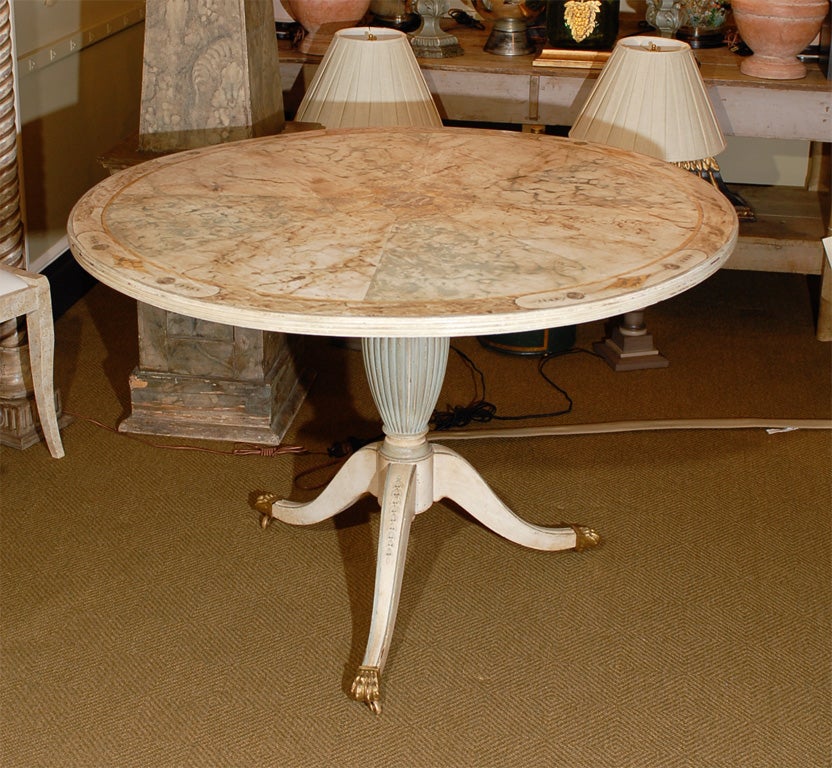 Painted Pedestal Table