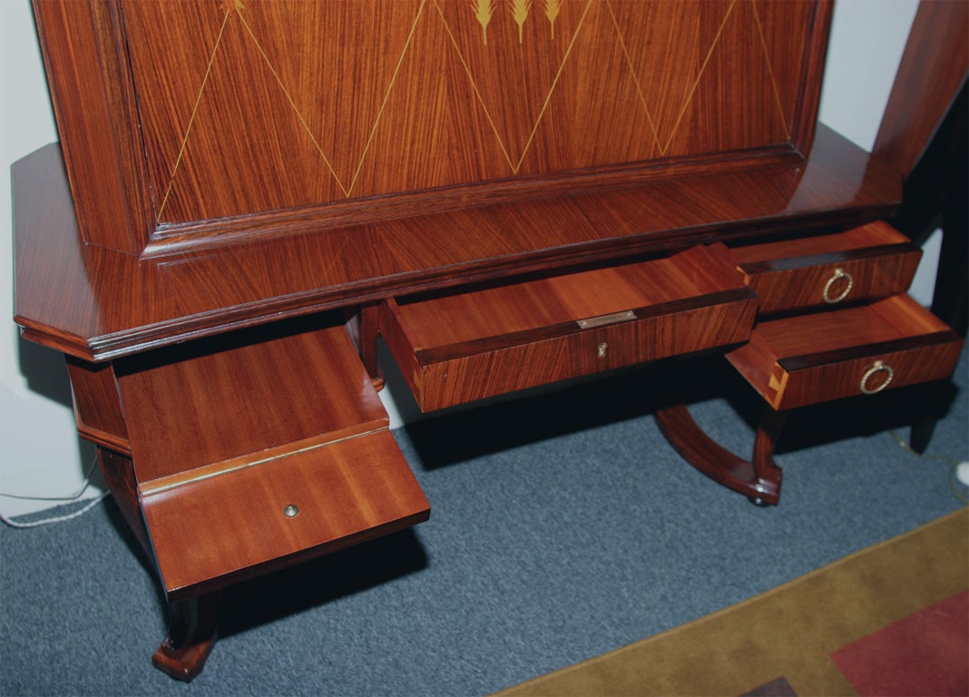 Mario Quarti Rosewood Secretary Made in Italy In Excellent Condition For Sale In New York, NY