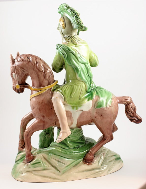 English Ralph Wood Pottery St. George And The Dragon For Sale