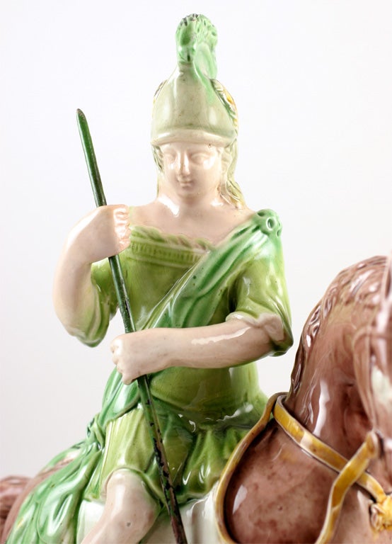 18th Century and Earlier Ralph Wood Pottery St. George And The Dragon For Sale