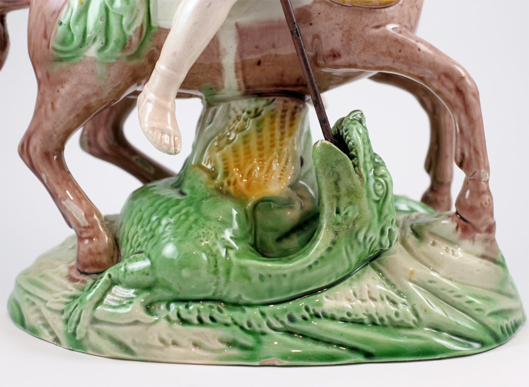 Ralph Wood Pottery St. George And The Dragon For Sale 3