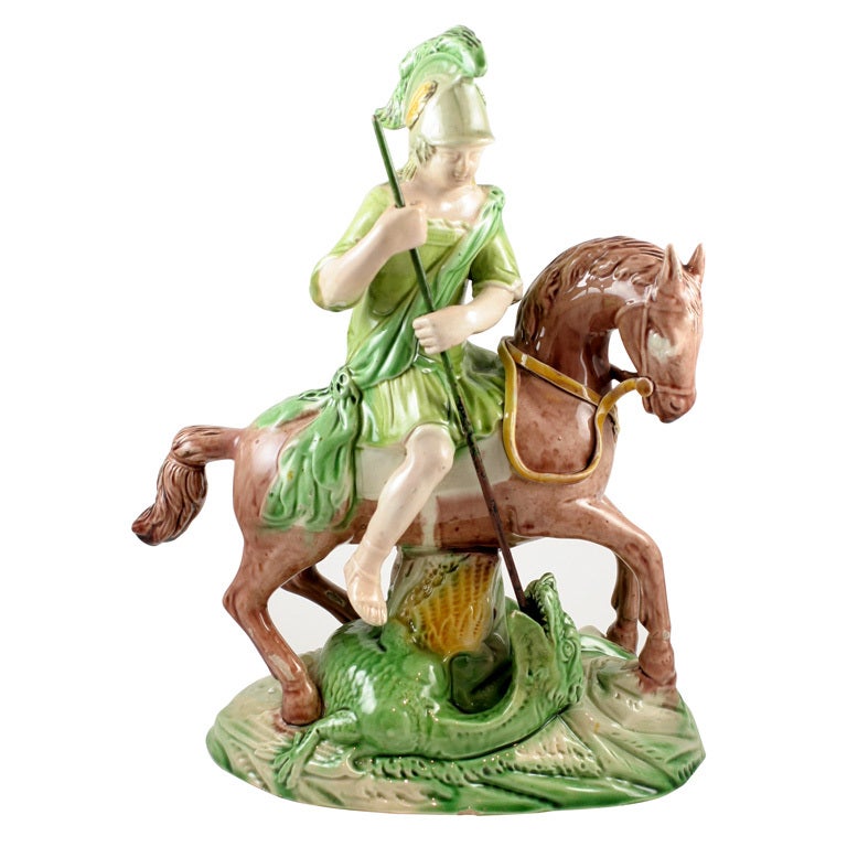 Ralph Wood Pottery St. George And The Dragon For Sale