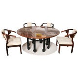 1950's Asian Transitional Dinning Table with Four Chairs