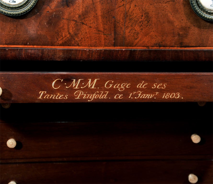 Brass Early 19th Century Mahogany Breakfront Display Cabinet