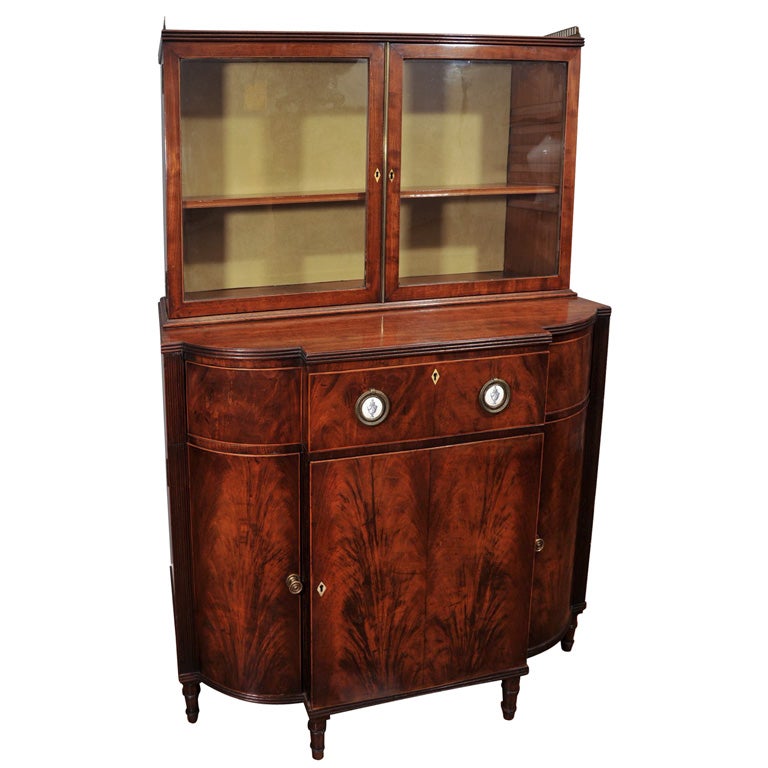Early 19th Century Mahogany Breakfront Display Cabinet