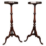 Pair of Mahogany Plant Stands With Pierced Fretwork Gallery