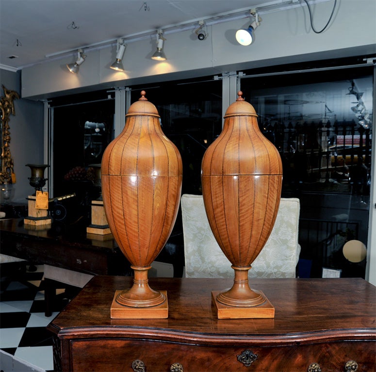 Pair of George III Cutlery Urns