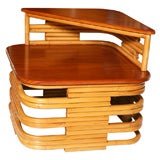 Paul Frankl Style Rattan Corner/End Table Paul Frankl Style Rattan Corner/End Table