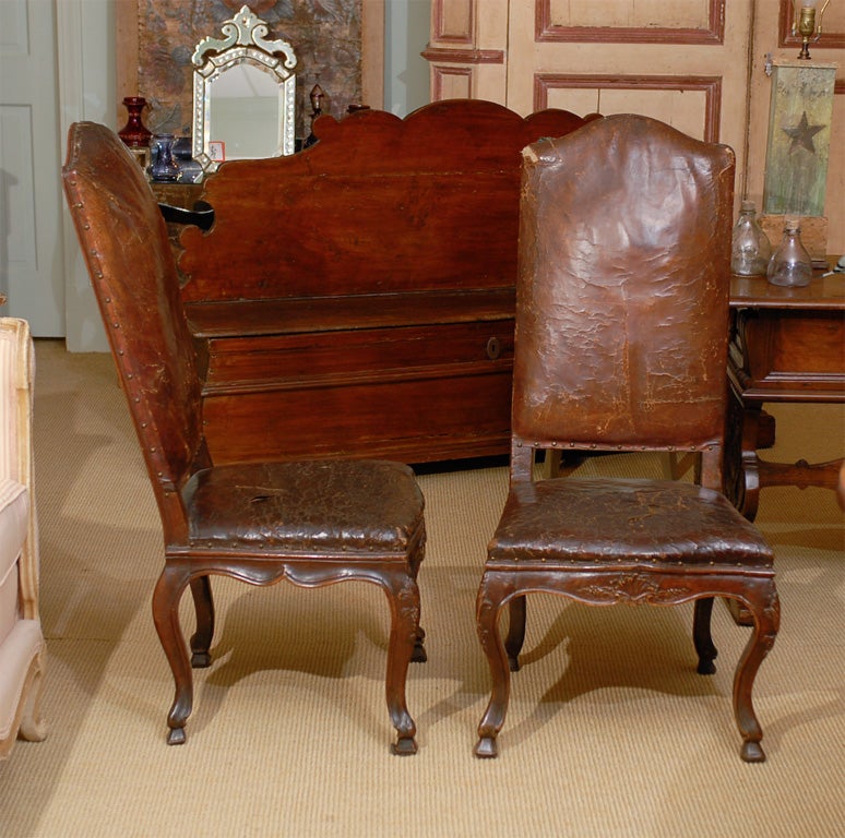 Set of Four 18th Century  Venetian Chairs