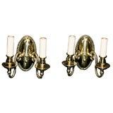 Two Arm Cast Brass Wall Light
