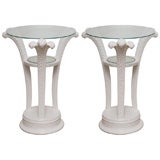 HOLLYWOOD  REGENCY PLUME TABLES PAIR GROSFIELD HOUSE