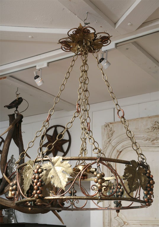 French Grapevine Chandelier For Sale