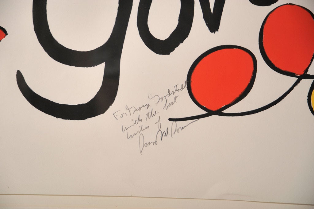 American Signed Calder lithograph For Sale