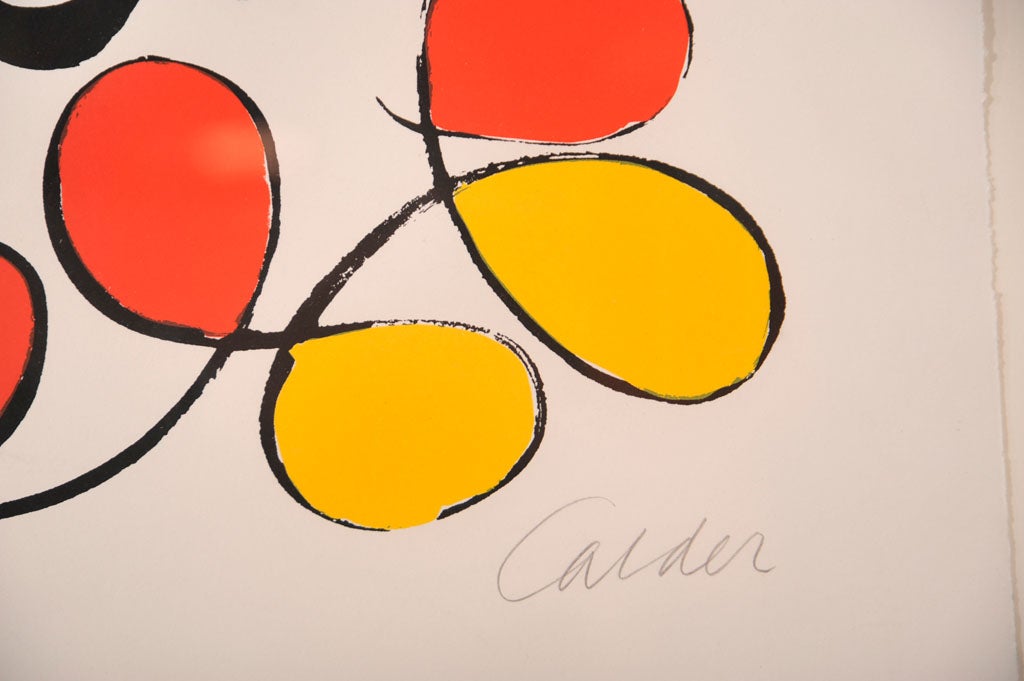 Late 20th Century Signed Calder lithograph For Sale