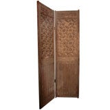 Two Chinese Carved Pine Doors/Screen